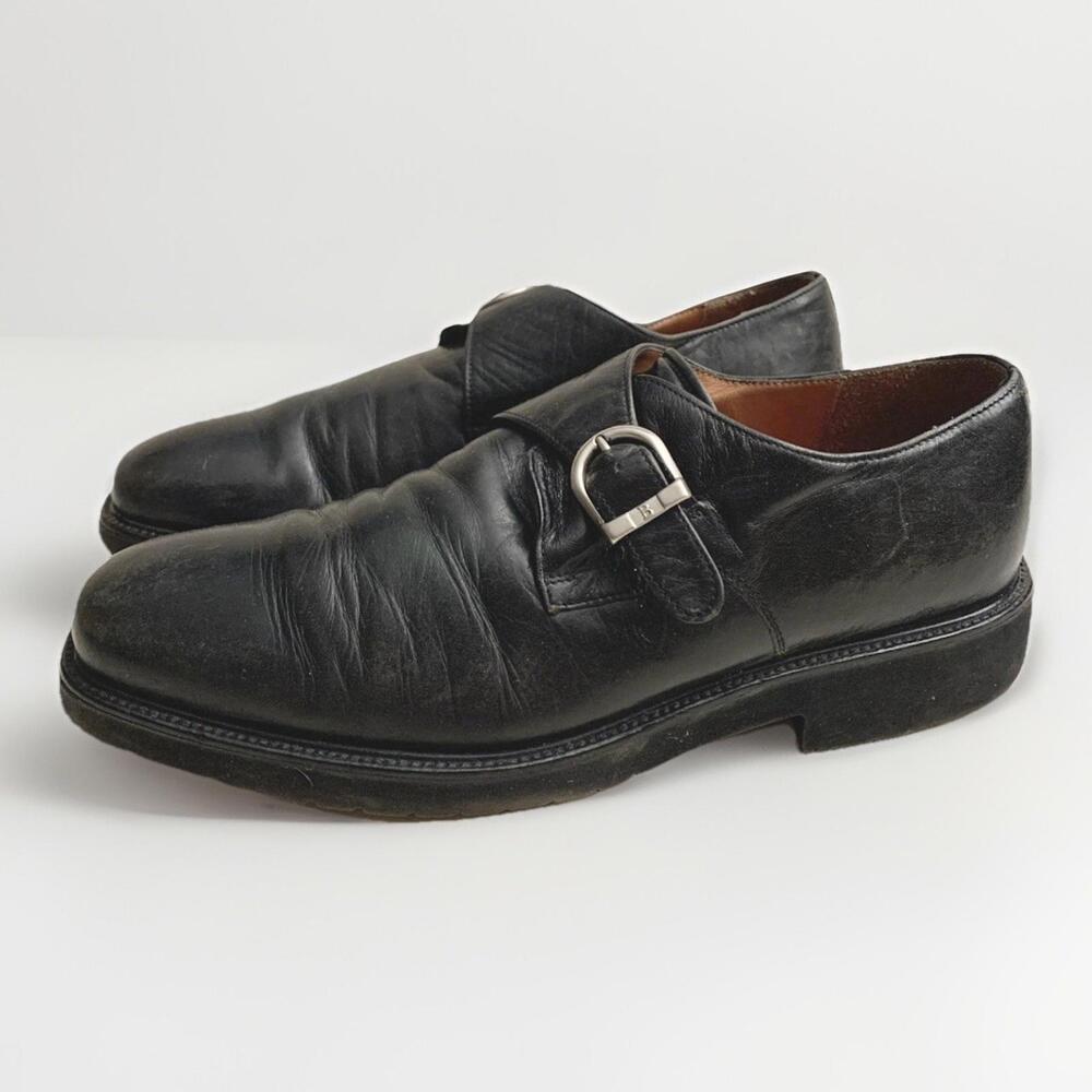 Bally Scribe Black Leather Monk Strap Dress Shoes Men's Size 11 Made In Germany